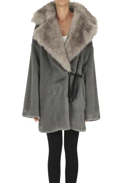 Sur Toi Eco-fur Jacket In Multi