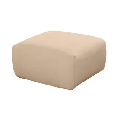 Sure Fit Box Cushion Ottoman Slipcover In Cream
