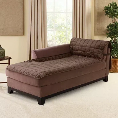 Sure Fit Deluxe Pet Chaise Furniture Sofa Protector In Brown