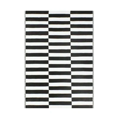 Sure Fit Rectangle Patio Armor Area Rug In Black