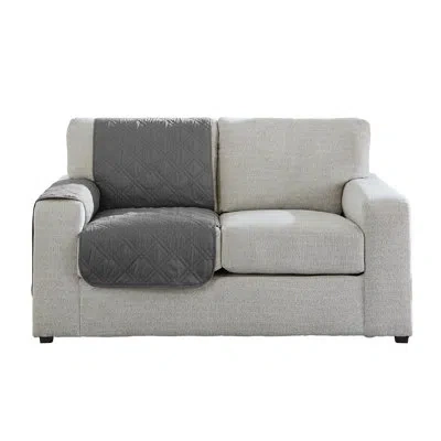 Sure Fit Surefit Gemma Corner Sectional Sofa Cover Furniture Protector, Waterproof Pet Protector Furniture Co In Gray Polyester