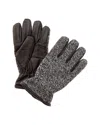 Surell Accessories Black Leather Gloves In Black
