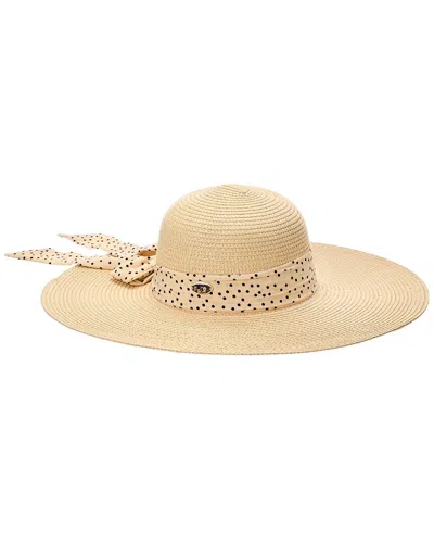Surell Accessories Bow Straw Sun Hat In Neutral