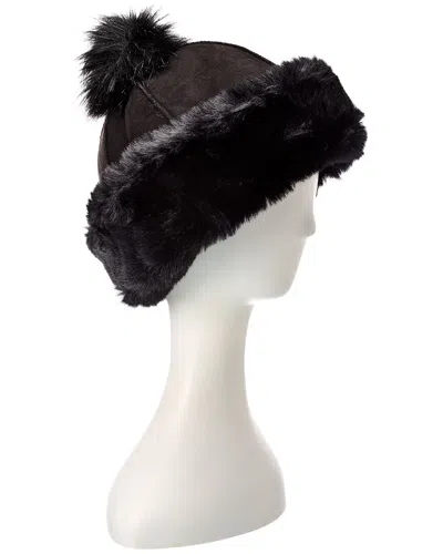 Surell Accessories Cuff Hat In Black