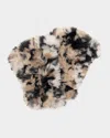 Surell Accessories Faux Fur Knitted Fingerless Mittens In Snow Leopard