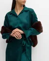 Surell Accessories Faux-fur Pull-through Scarf In Brown