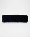 Surell Accessories Faux Rex Rabbit Fur Headband In Navy