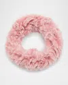 Surell Accessories Faux Rex Rabbit Knit Headband In Pink Frost