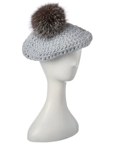 Surell Accessories Fleece-lined Beret In Silver