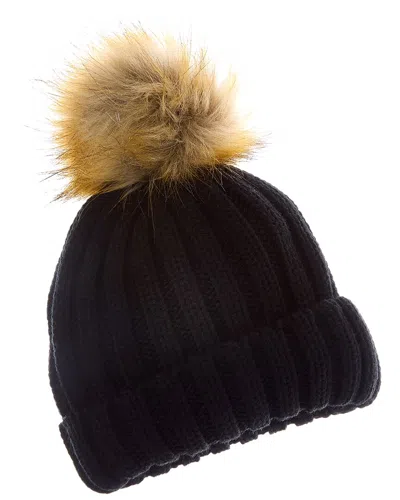 Surell Accessories Knit Cuff Beanie In Yellow
