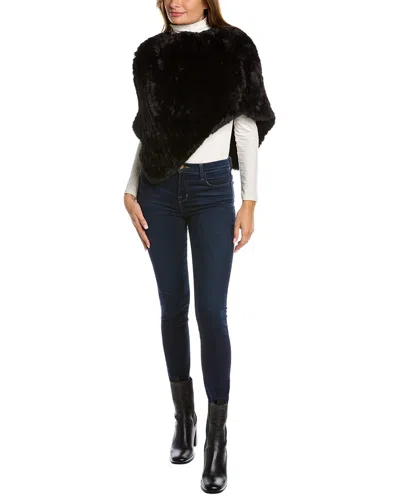 Surell Accessories Knit Poncho In Black