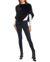 Surell Accessories Knit Poncho In Blue