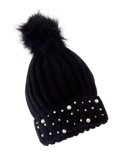Surell Accessories Knit Ribbed Beanie In Black