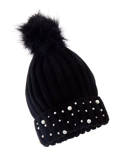 Surell Accessories Knit Ribbed Beanie In Black