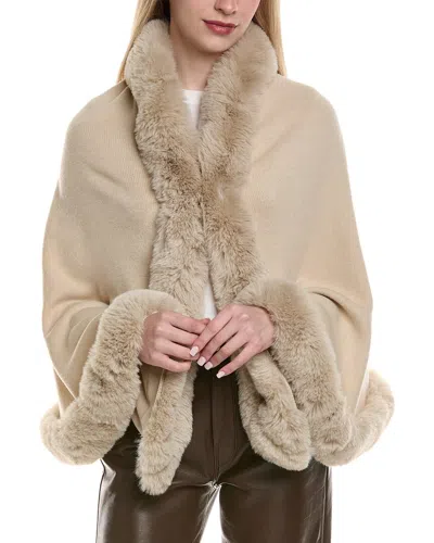 Surell Accessories Knit Ruana In Gold