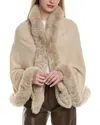 Surell Accessories Knit Ruana In Neutral