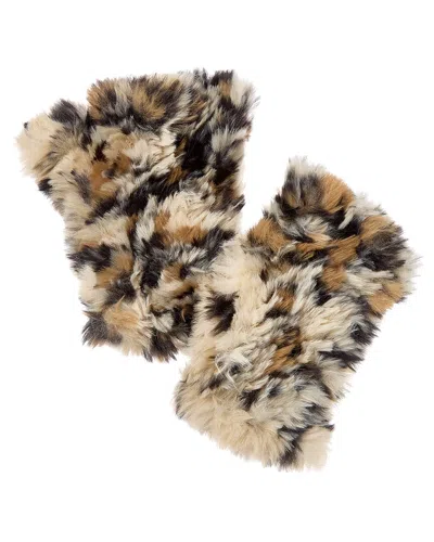 Surell Accessories Knit Texting Mitten In Animal Print