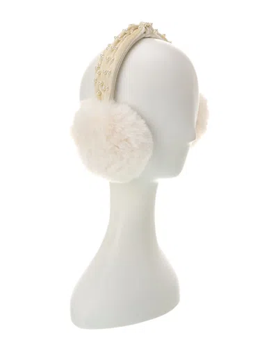 Surell Accessories Knotted Pearl Band Earmuffs In Neutral