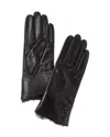 Surell Accessories Leather Gloves In Black