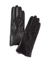 Surell Accessories Leather Gloves In Black