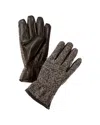 Surell Accessories Leather Gloves In Black