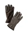 Surell Accessories Leather Gloves In Brown