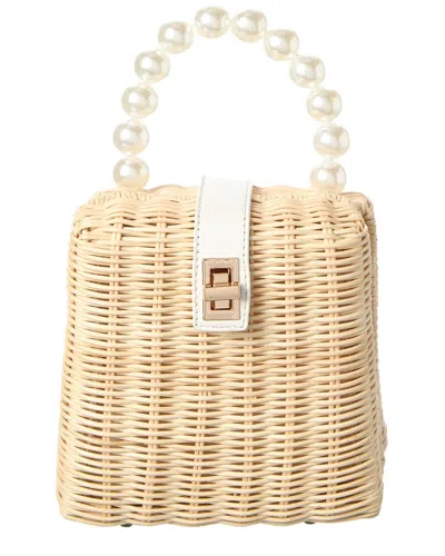 Surell Accessories Mini Straw Clutch