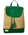 Surell Accessories Paper Straw Backpack In Brown