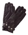 SURELL ACCESSORIES SURELL ACCESSORIES PEARL DETAIL LEATHER GLOVES