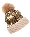 Surell Accessories Puffer Beanie In Gold