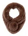 Surell Accessories Pull-thru Scarf In Brown