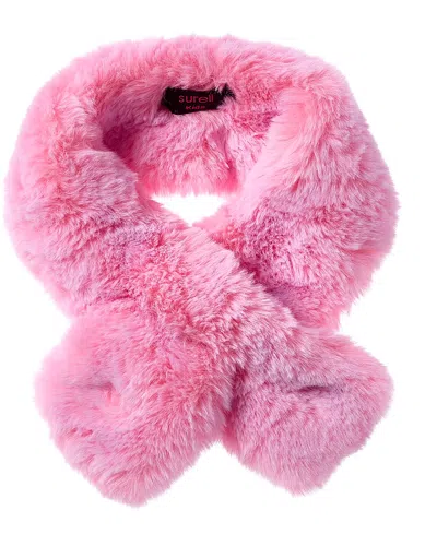 Surell Accessories Pull-thru Scarf In Pink