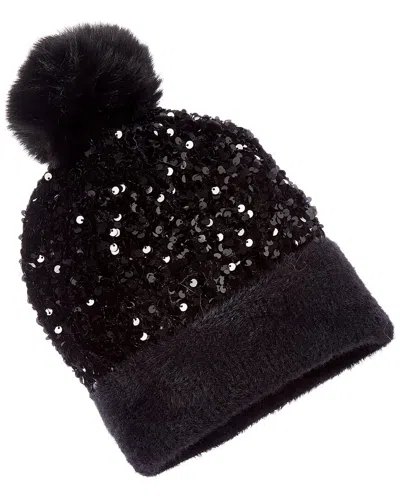 Surell Accessories Sequin Beanie In Black