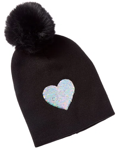 Surell Accessories Sequin Knit Beanie In White