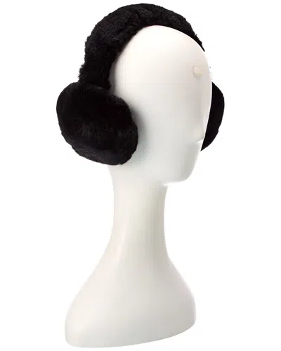 Surell Accessories Shearling Earmuffs In Black