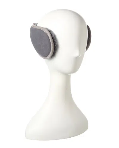 Surell Accessories Shearling Earmuffs In Grey