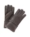 Surell Accessories Shearling-lined Tech Gloves In Gray