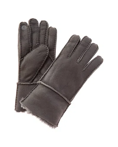 Surell Accessories Shearling-lined Tech Gloves In Gray