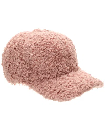Surell Accessories Sherpa Baseball Cap In Pink