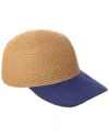 Surell Accessories Straw Baseball Cap In Brown