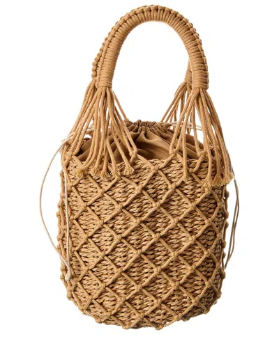 Surell Accessories Straw Bucket Bag