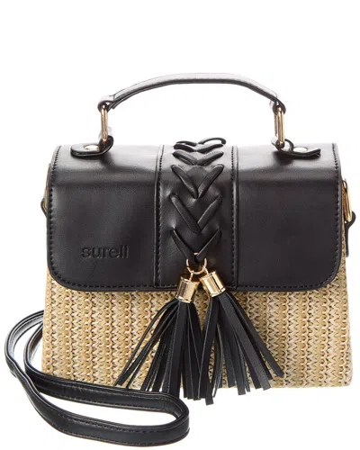 Surell Accessories Straw Purse