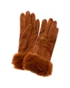 Surell Accessories Stretchy Gloves In Brown