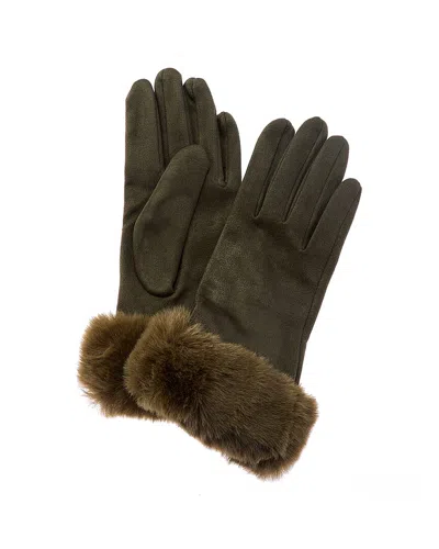 Surell Accessories Stretchy Gloves In Green