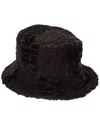 Surell Accessories Textured Bucket Hat In Black