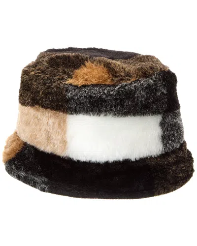 Surell Accessories Wool Bucket Hat In Brown