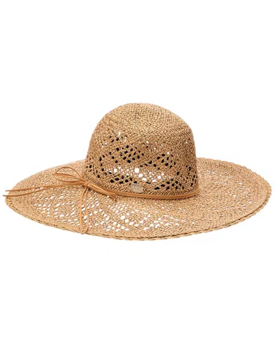 Surell Accessories Woven Straw Sun Hat In Beige