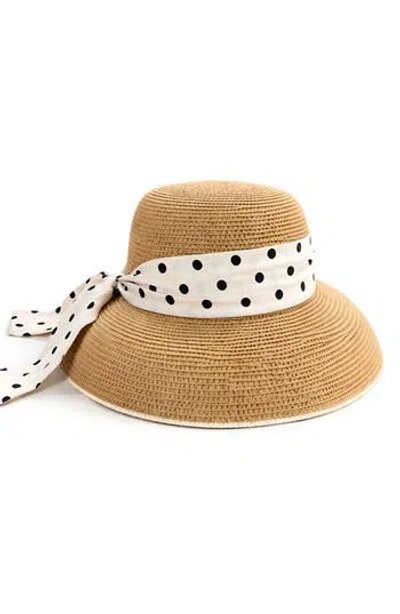 Surell Bow Bell Straw Hat In Brown
