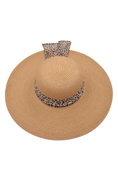 Surell Bow Bell Straw Hat In Brown