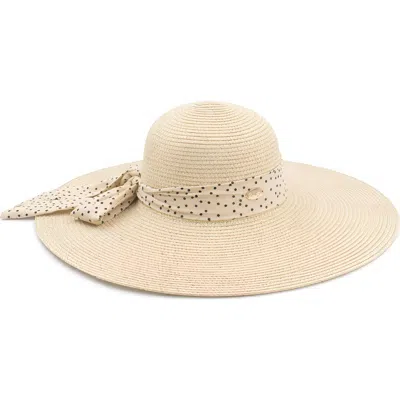 Surell Bow Bell Straw Hat In Neutral